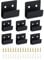 QWORK® 8 Pièces Crochets Mural Robustes avec Vis, Support Robuste en Acier Inoxydable pour Afficher les Carreaux de Céramique, Cadres Photo, Miroir, Noir, 11 mm Largeur Intérieure