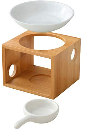 Bougie parfumée fondeur de parfum porte-bougie chauffe-plat, porte-bougie chauffe-plat en céramique brûleur à huile essentielle diffuseur d'arôme de bougie for spa yoga méditation bouddhiste cadeau fo