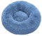 Lukery Hundebett Katzenbett Flauschig Rund aus Plüsch, Kuscheliges Donut Hundekissen und Katzenkissen Weiches Plüsch Hundeliege für Kleine, Mittelgroße und Große Haustiere (50CM,blau)