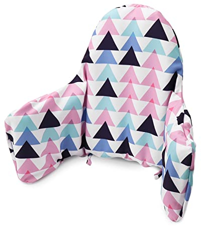 Kissen Für Hochstuhl, Hochstuhlkissen Für IKEA Antilop Hochstuhl, Hochstuhl Sitzkissen, Eingebautes Aufblasbares Kissen, Baby Sitzt Bequemer (Buntes Dreieck)