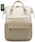 LOVEVOOK Laptop Backpack Women 15.6 inch, Work Bags for Womens, School Computer Bag with USB Port for Business College Travel, Rucksack for Teacher Nurse,Beige Apricot