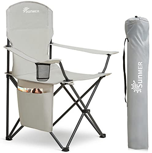 SUNMER CampingChair-GY-1Pc-104060 Camping, 1 Chaise Grise, Taille Unique