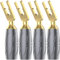 Viborg Reines Kupfer Vergoldete Kabelschuhe Lautsprecher Schrauben High End Spatenverbinder,Leiter reines Kupfer (Reinheit bis zu 99,998% CU) Für Lautsprecherkabel Bis 7,5mm