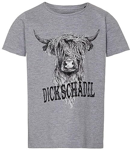 T-Shirt Quani Kids grau | Kinder Trachtenshirt mit süßem Print | Dickschädel grau