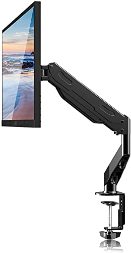 Pholiten Monitor Arm Gas Spring for 13-27 Inch Screens, Gas Lift Mount With Tilt Swivel Rotation, Desk Mount With C-clamp/Grommet Options