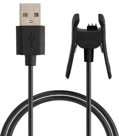 kwmobile Câble USB Compatible avec Garmin vivosmart 4 câble - Câble Rechange Chargeur Fitness Tracker Montre connectée - Noir