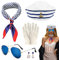 SKHAOVS 5 Stück Frauen Matrosen Kostüm Set Matrosenmütze Sonnenbrille Quadratisches Set,Marine Outfit,Kapitänsmütze Seemann Kapitän Verkleidungsparty für Damen Yacht Party Halloween Cosplay (5 PCS)