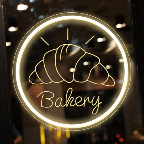 Letrero de neón para panadería, tienda de panadería personalizada, luz de neón, barra de postres, letrero de bienvenida, panaderías, regalos de apertura, grabado USB, letrero luminoso LED para comida
