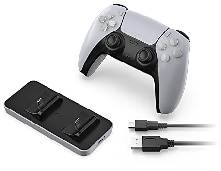 OSTENT USB Dual Charger Dock Power Station Stand für Sony PS5 DualSense Wireless Bluetooth Controller