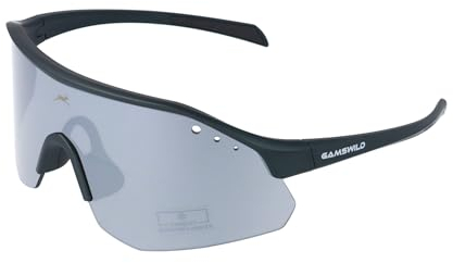 Gamswild WS2140 Fahrradbrille grün- Sonnenbrille - schnelle Rennradbrille - bruchsichere Polycarbonatgläser mit 100% UV400 Schutz – 28g