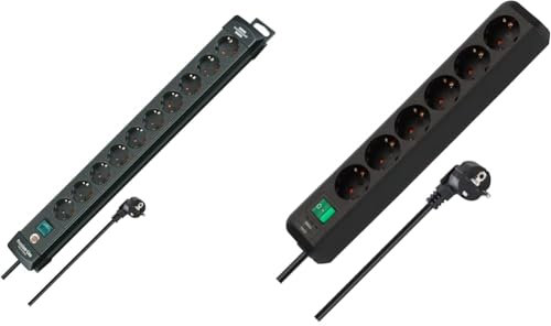Brennenstuhl Premium-Line & Eco-Line, Steckdosenleiste 6-Fach schwarz