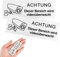 simarro Videoüberwachung Schild, Selbstklebend Aluminium Achtung VideoüBerwachung Schild 85mm×30mm Klein Aufkleber Videoüberwachung Achtung Privatgrundstück(2 Stück Silber)
