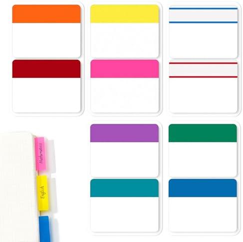 Haftstreifen Transparent 250 Stück Seitenmarker Haftstreifen Pastell Page Marker Haftnotizen Klebezettel für Dokumenten Buchmarkierungen
