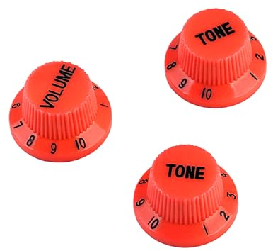 3 Stück Top Hat Knöpfe Gitarren Geschwindigkeitsregler Lautstärkeregler Klangregler Durchsichtige Glockenknöpfe E Gitarrenteil Lautstärkeregler Klangregler