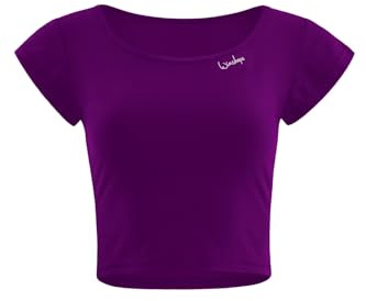 Winshape Damen Functional Light and Soft Cropped Kurzarmshirt Aet137ls T-Shirt, Dark Plum, M EU
