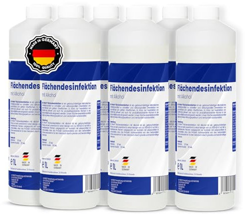 Mr. Perfect® alkoholisches Flächendesinfektionsmittel 6x1L - Hochwirksame Flächendesinfektion mit Alkohol - Ideales Desinfektionsmittel für alle glatten Oberflächen