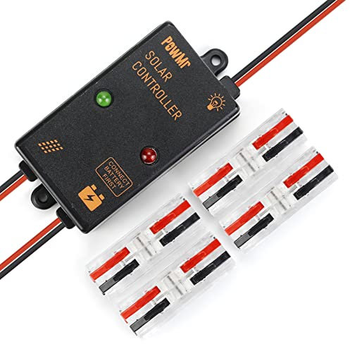 PowMr Waterproof 5A Solar Laderegler 6V/12V Auto, 5 Amp Solar Panel Laderegler IP57 Wasserdichter Schutz, 24Hours Load PWM Laderegler, für Blei-Säure (AGM Gel Seal Flooded) Batterie