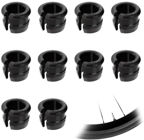 10 Pack Presta Valve to Schrader Rim Hole, Schrader to Presta Rim Adapters, Wheels Manufacturing Presta Valve Saver, Bike Valve Stem Grommets, Convert Shrader to Presta Valve Stem Grommet