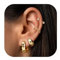 FIOROYAL 4/5 Paar Ohrringe Gold Set für Damen,Chirurgenstahl Chunky Creolen Gold Silber Ohrstecker Ear Cuff Set Hypoallergen Leichte Creolen Ohrringe Set Silber Gold G5P