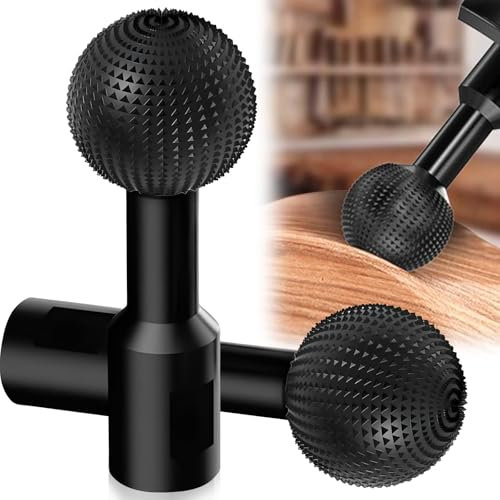 Wood Shaper Ball, 40mm Ball Chisel Wood Cutter, Black Ball Cutter Wood Carving, Ball Chisel File Grinding Heads for 115/125 mm Angle Grinder