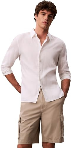 Calvin Klein Herren Cargo Shorts Cotton Pull On Knielang, Beige (Vintage Khaki), XL