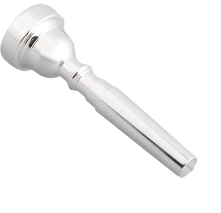 Besttoolifes Trumpet Mouthpiece Silver Plated 7C 5C 3C 1.5C 1C Trumpet Mouthpiece Replacement, Polished Finish, Made Of Brass For Beginners Professional Players(1C)