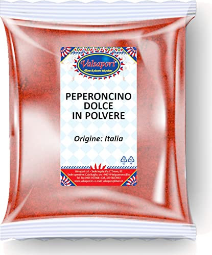 Peperoncino Dolce Macinato 100% Naturale - Busta da 1000g | Peperoncino in Polvere per Insaporire Piatti con Sapore Delicato e Rinfrescante