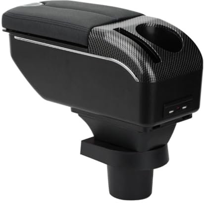 ZENVI MittelArmlehnen Compatible with OPEL Adam 2013-2019 Armlehnen Mittelkonsolen Veranstalter Armlehnen Zweitüriger Stil Verwendbar Ellbogenstütze（Schwarzer Stil）