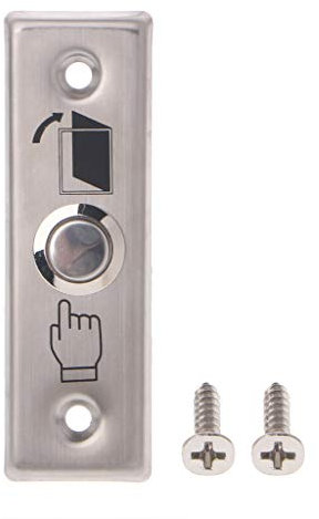 HYROOY Timbre de puerta de acero inoxidable de 92 x 28 mm para panel táctil de acero inoxidable