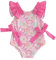 Loalirando Costume da Bagno da Bimba Bikini Intero Bambina Costumi da Bagno Un Pezzo Neonata Costume da Mare Neonata Bikini da Piscina Vacanza Swimwear da Spiaggia (Rosa, 3-6 Months)