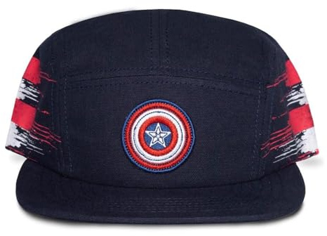 Marvel Captain America Shield Panel Snapback Baseball Cap One Size