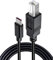 USB B to USB C Printer Cable 1.5M, USB C to USB B Midi Cable for HP/Epson/Canon Printer, Scanner, Digital Piano, Midi Controller/Keyboard