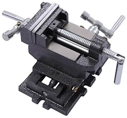 Jiabailie 3 In Drill Press,X-Y Compound Vise,2 Way Heavy Duty Cross Slide Vise Clamp Machine,Mini Drill Milling Machine,Metal Milling Bench Mount Clamp Machine