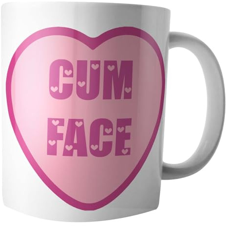 AK Giftshop Funny Rude Mug 10oz - Cum Face - Novelty Gift - Birthday - Valentine's Day - Anniversary - Christmas - Sercet Santa (Pink)