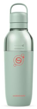 sodastream Fizz & Go Easy Mix – Bouteille isotherme en acier inoxydable 0,9L, double paroi, conserve chaud ou froid jusqu’à 6h, compatible machines, vert menthe