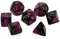Chessex Polyhedral 7-Die Gemini Dice Set - Black & Purple w/Gold CHX-26440 by