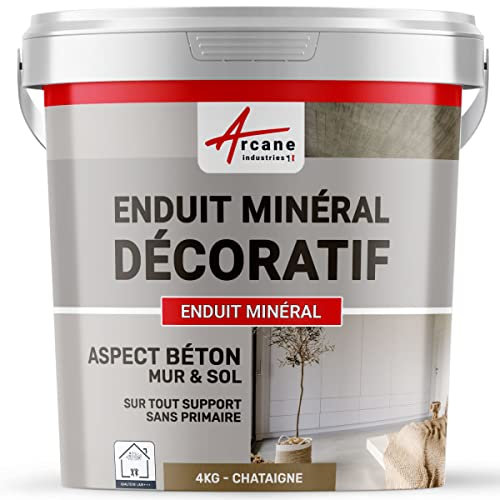 Enduit décoratif, mural et sol, rénovation chambre, cuisine, salle de bain - 4 kg Châtaigne - ARCANE INDUSTRIES