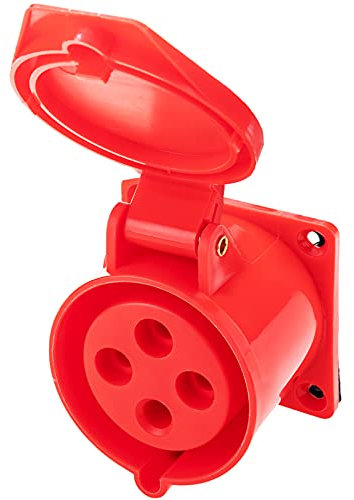 BeMatik - Base de Enchufe Industrial CETAC Hembra 3P+T 32A 380V IP44 para empotrar