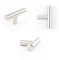 Dihl Pack of 10 Chrome 50mm T-Bar Kitchen Cabinet Cupboard Handles, Modern Sleek and Sturdy Furniture Drawer Pull Handles for Contemporary Home Décor, Easy Installation, 5cm, Silver, 10 PCS