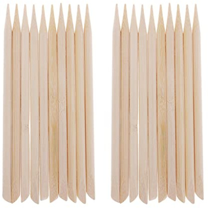 F Fityle 20pcs à Dessin Stylet Grattoirs, Stylos à Gratter Bambou Polyvalents, Outils de Bois pour Artiste Brush, Idéal Cadeau pour Garçon/Fille