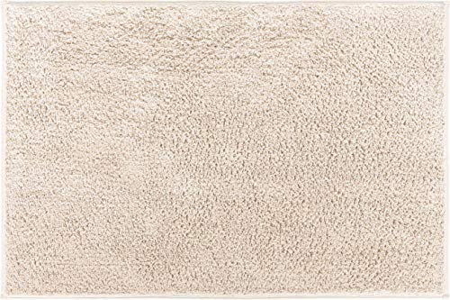 Grund Badteppich, Ultra Soft und Saugfähig, Baumwolle, rutschfest, 5 Jahre Garantie, Marla, Badteppich 80x140 cm, Natur