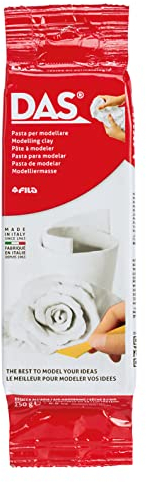 DAS 348100 lufthärtende Modelliermasse, 250 g - weiß, Holz