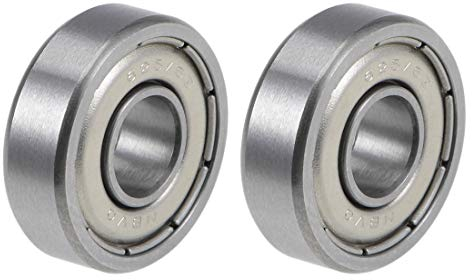 sourcing map 2 Stück Kugellager Rillenkugellager R1660ZZ 6mm Innendurchm 16mm Außendurchm 5mm Bohrung Doppelt Geschirmt Chromstahl Z2 für Skateboard 3D Drucker Roller Inline Skates