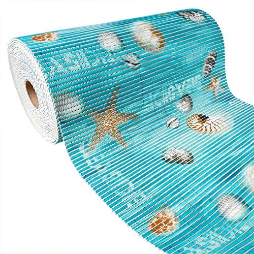 Weichschaummatte Bad 120x65 cm | Badematte aus weichem, atmungsaktivem PVC | Antirutschmatte Bad für Innen- und Außenbereiche | Badteppich Weichschaum mit sicherem Halt auch bei Nässe | Seaside