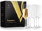VC Veenu Crystal Bayonne Champagne Flute Set of 6, Glasses Stemware for Prosecco, Mimosas or Cocktails, Bohemia Crystal Glasses 100% Lead-Free 6.76 Oz (200 ML)