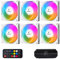 upHere LED RGB de 120 mm con control remoto PC ventilador de refrigeración ultra silencioso alto flujo de aire para PC casos, refrigeración por computadora, paquete de 6, NT1206-6