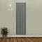 Warmehaus 1800 x 550mm Grey Anthracite Vertical Designer Radiator Single Rectangular Flat Panel Rad Modern Central Heating