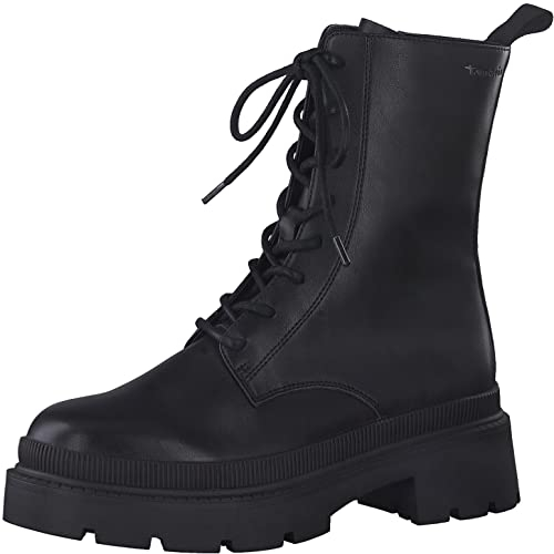 Tamaris Damen Ankle Boots, Frauen Stiefeletten,TOUCHit-Fußbett,Kurzstiefel,uebergangsschuhe,uebergangsstiefel,flach,Boots,Bootee,Black,40 EU