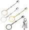 Meisuitd 4PCS Mini Crown Spoon Keychain Pendant Necklace, Mini Spoon Teaspoon with King Queen Crown Pendant Key Ring for Filling Vials with Salts, Sand, Glitter (4 Color), ['Gold', 'Silver', 'Rose