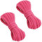 VSUDO Lacci Ovali Rosa Rossa per Scarpe Sneaker e da Corsa, Stringhe Sportive per Donna o Uomo (2 Paia, 110 cm)